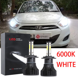 ชุดหลอดไฟฮาโลเจน LED X15 6000K สีขาว แบบเปลี่ยน สําหรับ Hyundai I10 ( PA ) 2008 2009 2010 2011 2012 2013 1 คู่