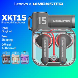 Lenovo × Monster XKT15 TWS หูฟังซับวูฟเฟอร์ไร้สาย บลูทูธ 5.3 Hi-Fi สําหรับเล่นกีฬา