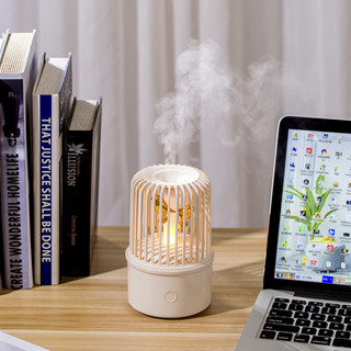 Plutostyle เครื่องทําความชื้นไฟฟ้า หน้าแรก USB Birdcage Humidifier Multi Functional Large Capacity Night Light Aromatherapy