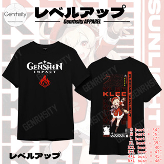 Genshin Impact เสื้อยืดผู้ชาย Ganyu Zhongli Klee Kokomi เสื้อยืด พิมพ์ลาย cotton แฟชั่น oversize