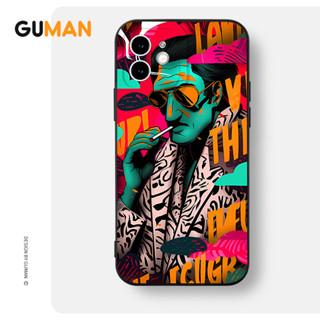 Guman เคสไอโฟน เคสซิลิโคนนุ่มกันกระแทกน่ารักตลก เคสโทรศัพท์ Compatible for iPhone 15 14 13 12 11 Pro Max SE 2020 X XR XS 8 7 6 6S Plus พลัส XYB2197