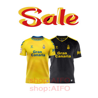 เสื้อกีฬาแขนสั้น ลายทีมชาติฟุตบอล Las Palmas Home Away Jersey 23 24 ชุดเหย้า สําหรับผู้ชาย