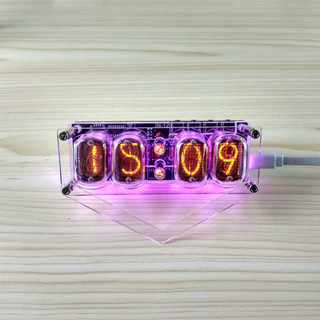 In-12 นาฬิกาแบ็คไลท์ LED 4 หลัก DS3231 Nixie IN-12A IN-12B DC 5V ไม่มีหลอด