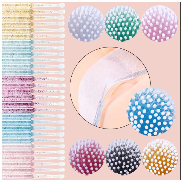 100pcs สําลีก้านคริสตัล สําหรับทําความสะอาดขนตา คิ้ว