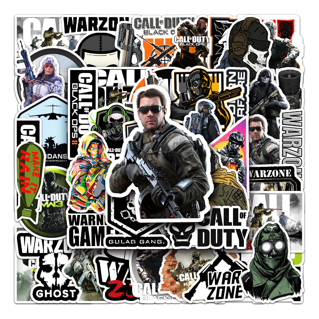 สติกเกอร์ กันน้ํา ลาย Game Call of Duty DIY สําหรับติดตกแต่งรถยนต์ บ้าน 50 ชิ้น