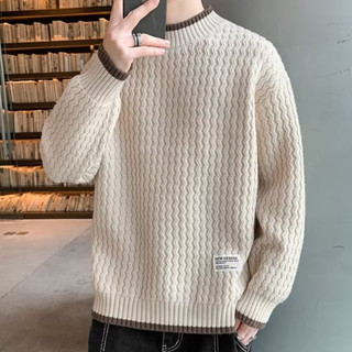 เสื้อกันหนาว คอกลม ผ้าถัก สําหรับผู้ชาย และนักเรียน
