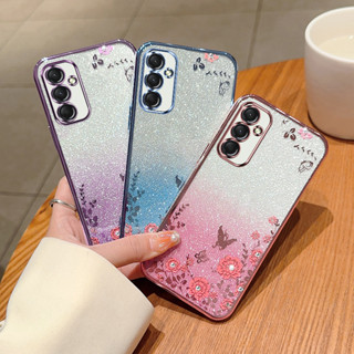 เคสโทรศัพท์มือถือแบบนิ่ม ไล่โทนสี กระพริบ หรูหรา สําหรับ Samsung Galaxy A14 A24 A54 A34 A04s A04 A04E