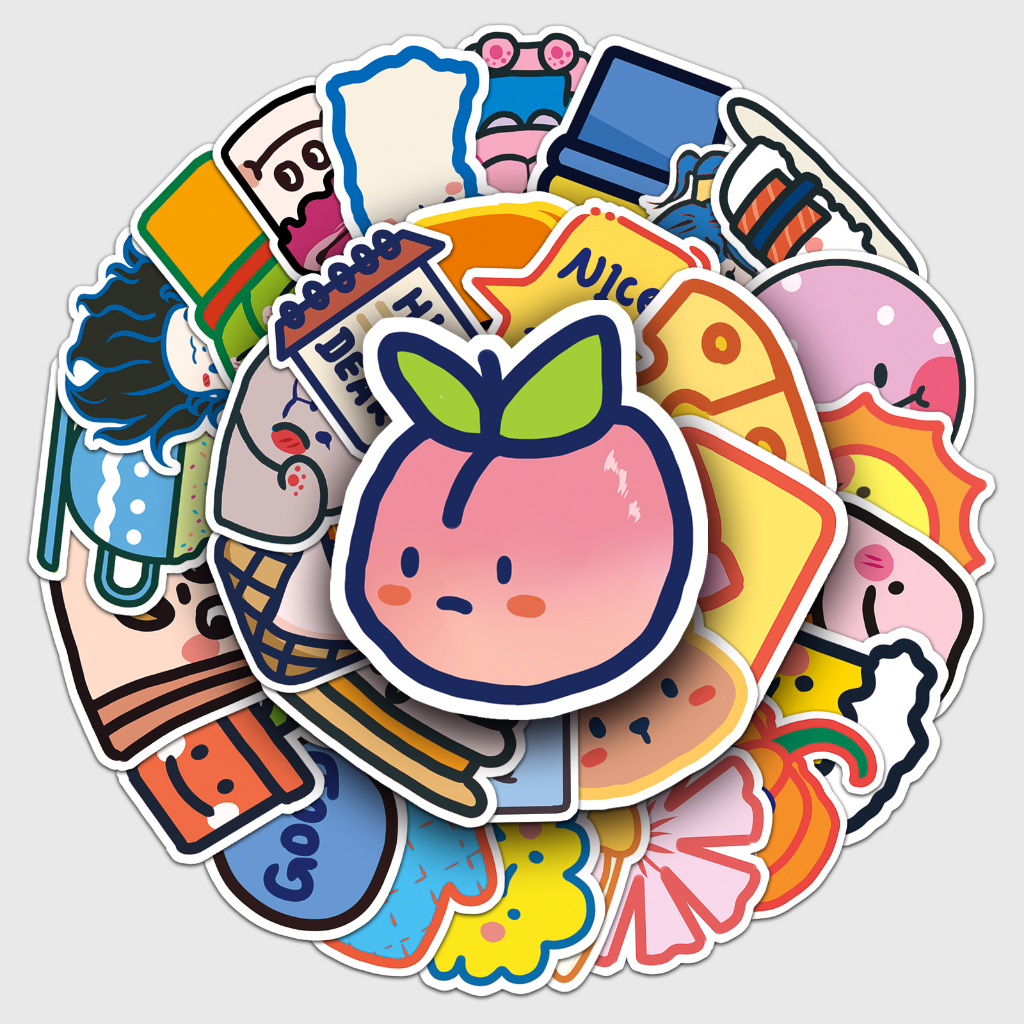 100 ชิ้นสติกเกอร์การ์ตูนน่ารัก Home Decal สําหรับแล็ปท็อป/โทรศัพท์/กระเป๋าเดินทาง/รถ DIY Creative Graffiti สติกเกอร์กันน้ํา