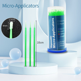 อุปกรณ์แปรงไมโครสําหรับใช้ในทางทันตกรรมแบบใช้แล้วทิ้ง 100ชิ้น/ขวด Disposable Micro Applicators