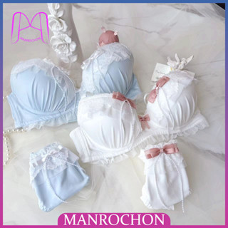 Manrochon ญี่ปุ่นไม่มีแหวนเหล็กเย็บปักถักร้อยถ้วยบางนักเรียนหญิงสบายและน่ารักรวบรวมชุดชั้นในเซ็กซี่ชุดชั้นในชุดชั้นใน