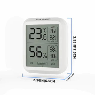Inkbird ITH20 -10℃~50℃ เครื่องวัดอุณหภูมิความชื้นดิจิทัล หน้าจอมอนิเตอร์ในร่ม ℃/℉ สําหรับห้องนอนเด็ก สํานักงาน