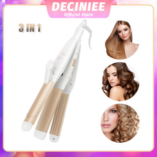 Deciniee 3 In 1 ที่หนีบผมตรง ม้วนผม อเนกประสงค์ ทําความร้อน ดูแลเส้นผม เครื่องมือจัดแต่งทรงผม ข้าวโพด ม้วนผมตรง หยิก ใช้คู่