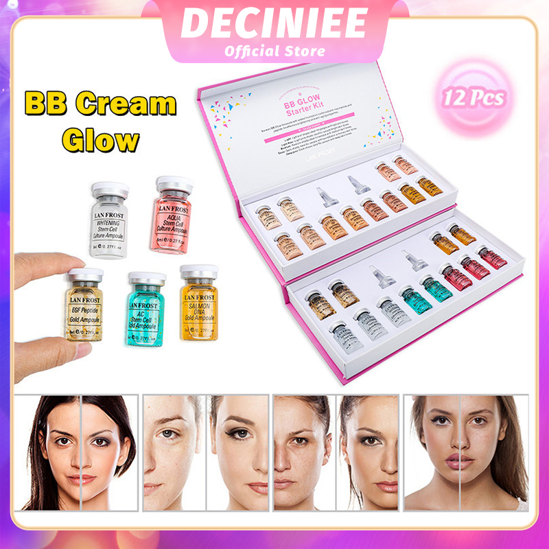 บีบีครีม ผสมรองพื้น ไวท์เทนนิ่ง 8 มล. สําหรับผู้เริ่มต้น 12 ชิ้น ต่อ 1 กล่อง