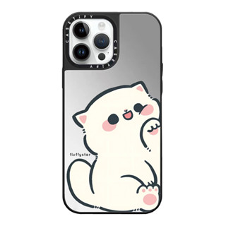 CASE.TIFY Fluffystar Couple Cat High-end mirror Phone case for iphone 14 14pro 14promax 13 13pro 13promax High quality drop and shockproof hard case 12 12pro 12promax 11 Cute Graffiti elegant graffiti sticker pattern New Design ins style popular