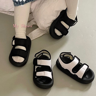 [CikiBaby] รองเท้าแตะ Velcro พื้นนิ่ม กันลื่น แฟชั่นฤดูร้อน สไตล์เกาหลี สําหรับเด็กผู้หญิง