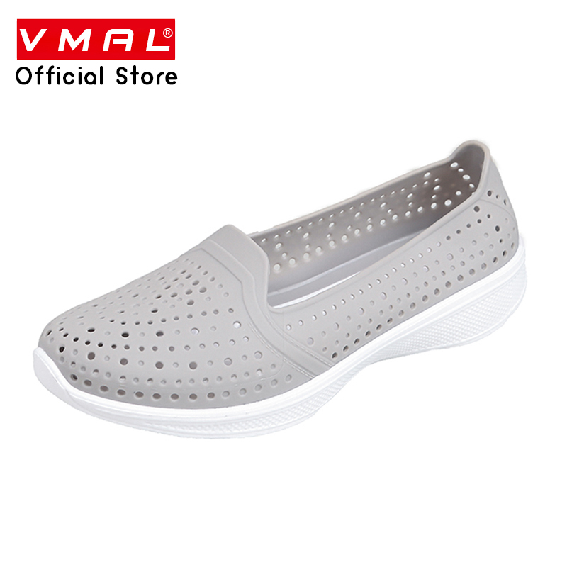 ฤดูร้อน Anti-Slip Soft Sole สวมใส่ด้านนอก Soft Sole Flat Sole Rainy Day พลาสติก Slip-on รองเท้าแตะชายหาดด้านล่างแบน S