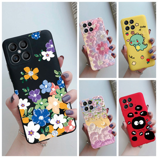 เคสโทรศัพท์มือถือ ซิลิโคนนิ่ม ลายการ์ตูนดอกไม้น่ารัก สําหรับ Honor X8 TFY-LX1 TFY-LX2