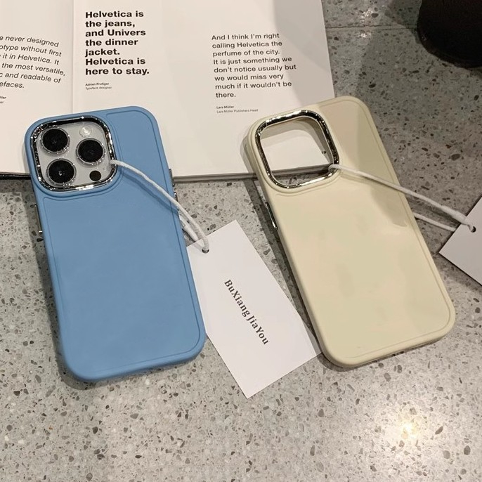 เคสโทรศัพท์มือถือซิลิโคน TPU นิ่ม แบบหนา ป้องกันกล้อง สีวาว เรียบง่าย สําหรับ for IPhone 16 15 pro max  14 Pro Max 14 13 12 11 Pro Max 14 Plus