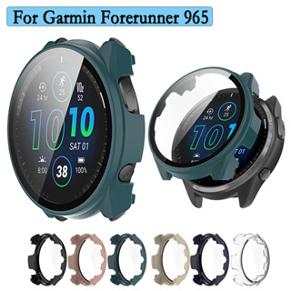 สําหรับ Garmin Forerunner 965 รวมทุกอย่าง เคสนาฬิกา ป้องกัน + ฟิล์มนิรภัย แบบบูรณาการ เคสใส