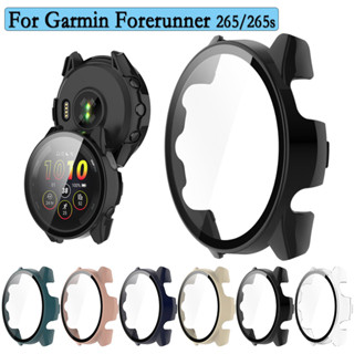 สําหรับ Garmin Forerunner 265 / 265s เคส + กระจกกันชน PC เคสแข็ง คุณภาพสูง กระจกนิรภัย ป้องกันหน้าจอ