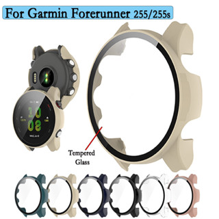 สําหรับ Garmin Forerunner 255 / 255s เคสแข็ง PC เต็มรูปแบบ พร้อมฟิล์มกระจกนิรภัยกันรอยหน้าจอ คุณภาพสูง