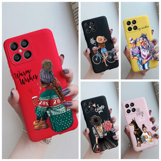 เคสโทรศัพท์มือถือ ซิลิโคนนิ่ม กันกระแทก ลายเด็กผู้หญิงน่ารัก แฟชั่น สําหรับ Honor X8 X8