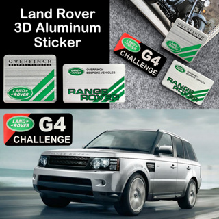 สติกเกอร์อลูมิเนียม ลายตราสัญลักษณ์ Land Rover G4 Challenge ดัดแปลง สําหรับติดตกแต่งรถยนต์ Landrover Rangerover Evoque Discovery 4 Freelander 2