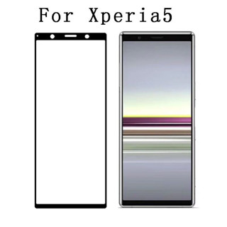 ฟิล์มกระจกนิรภัยกันรอยหน้าจอ 3D สีดํา สําหรับ Sony Xperia 5 9H XP5 Sony Xperia5 2 ชิ้น