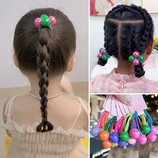 [Beautiful Magpie] ใหม่ ยางรัดผม แบบลูกบอลน่ารัก ยืดหยุ่นสูง สีแคนดี้ สําหรับเด็ก