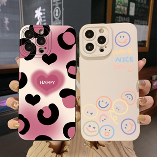 เคสป้องกันโทรศัพท์มือถือ ขอบสี่เหลี่ยม ลายหน้ายิ้ม สําหรับ Samsung Galaxy A33 A53 A73 5G A32 A52S A72 A31 A41 A71