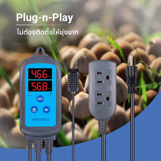 Inkbird IHC-200 เครื่องควบคุมความชื้น WiFi เทอร์โมสตัท เครื่องทําความชื้น AC 110-240V