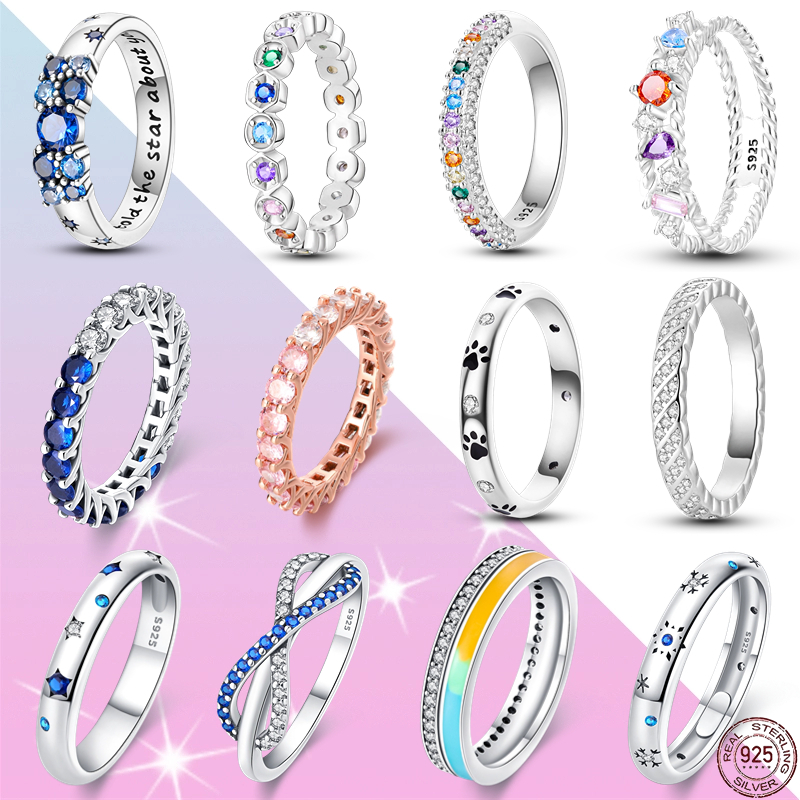 เครื่องประดับ แหวนเงินแท้ เกรด 925 ประดับเพทาย เหมาะกับของขวัญ สําหรับผู้หญิง