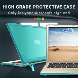 เคสแล็ปท็อป แบบแข็ง ผิวด้าน พร้อมขาตั้งพับได้ สําหรับ 12.4 13.5 15 นิ้ว Microsoft Surface Laptop Go 1 2 3 4 5 Surface Laptop Go (วางจําหน่ายปี 2020)