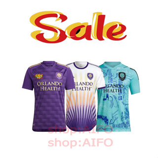 เสื้อกีฬาแขนสั้น ลายทีมชาติฟุตบอล MLS Orlando City SC Home Away Jersey 23 24 ชุดเหย้า สําหรับผู้ชาย