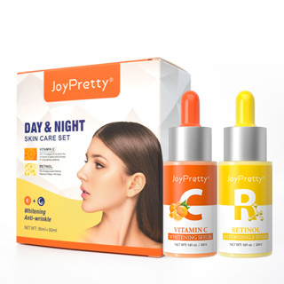 Joypretty Day &amp; Night Skin Care Set 20% เซรั่มวิตามินซี ไวท์เทนนิ่ง โปรโตไทป์ + เซรั่มเรตินอล 5% ต่อต้านริ้วรอย