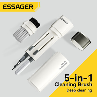 Essager 5 in 1 แปรงทําความสะอาดคีย์บอร์ดคอมพิวเตอร์ สําหรับรถยนต์ คอมพิวเตอร์ โทรศัพท์ ชุดหูฟัง ปากกาทําความสะอาด