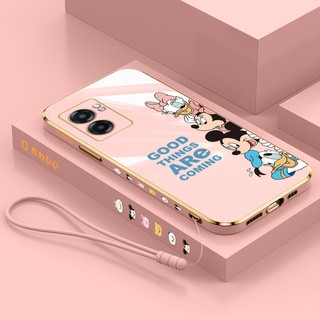 เคสโทรศัพท์มือถือ ลายการ์ตูน Disney Family พร้อมสายคล้อง สําหรับ realme GT realme GT neo2 realme GT neo3 realme GT Master realme XT