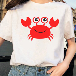 newtrend0.th ใหม่ (พร้อมส่ง)เสื้อ ปูแดง red crab T-shirt Cotton 100%