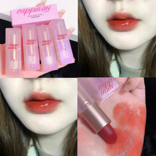 ปหมุนเนื้อกำมะหยี่ เนื้อเวลเวทแมท เนื้อนุ่มละมุน สีชัด ติดทน กันน้ำ Cappuvini Velvet Lipstick