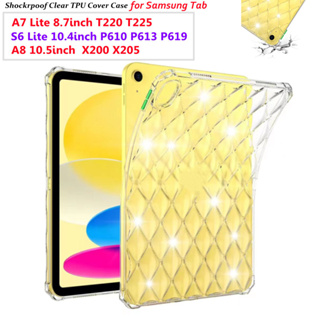 Case For Samsung Tab A7 Lite 8.7inch 2021 T220 T225 S6 Lite 2020 2022 P610 P613 P615 P619 A8 10.5inch X200 X205 X207 Shockrpoof Clear TPU Cover Case