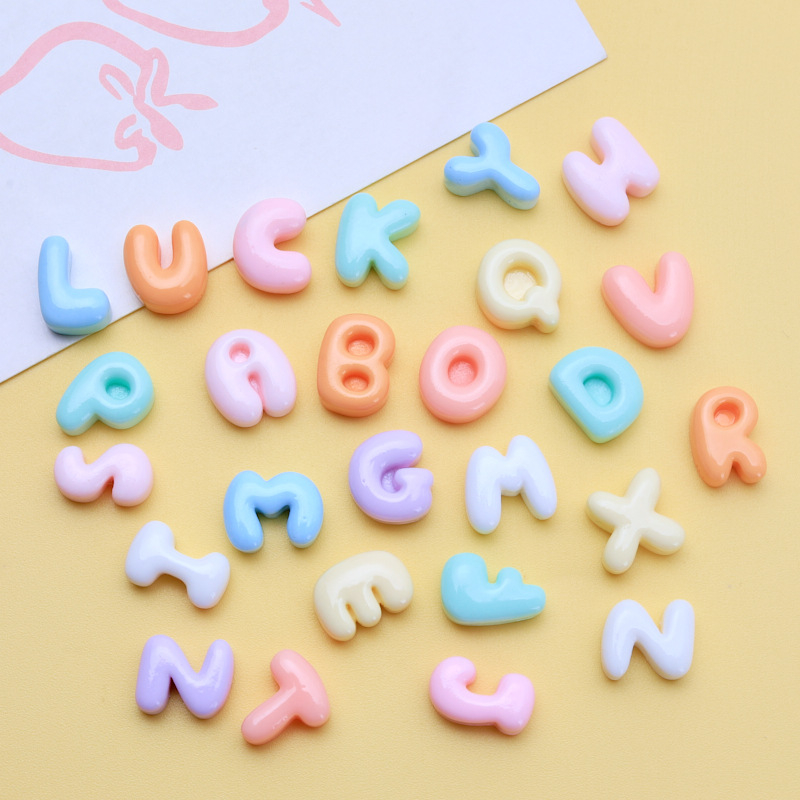 ตัวอักษรเรซิ่น 3D 26 ตัว อุปกรณ์เสริม สําหรับตกแต่งเล็บ diy 30 ชิ้น