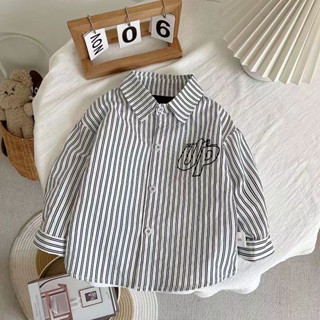 พร้อมส่ง เสื้อแจ็กเก็ตแขนยาว ลายทาง เข้ากับทุกการแต่งกาย แฟชั่นฤดูใบไม้ผลิ และฤดูใบไม้ร่วง สําหรับเด็กผู้ชาย และเด็กผู้หญิง