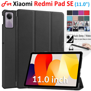 ใหม่ เคสแท็บเล็ตหนัง PU ฝาพับแม่เหล็ก พร้อมขาตั้ง คุณภาพสูง สําหรับ Xiaomi Redmi Pad SE 11.0 นิ้ว RedmiPad 10.61 นิ้ว 2023