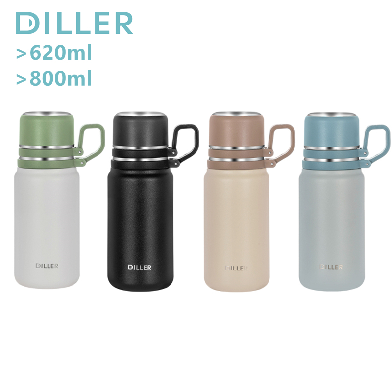 Diller กระติกน้ําร้อน สเตนเลส SUS316 มีฉนวนกันความร้อน สําหรับกลางแจ้ง 620 800 มล. MLH9113