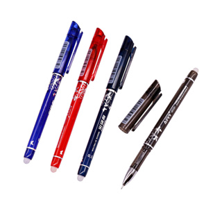ปากกาเจลลบได้ 0.5 มม. สีฟ้า สีแดง สําหรับนักเรียน สํานักงาน 144 ชิ้น