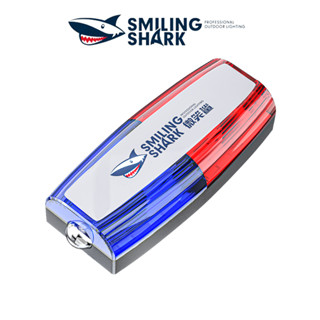 Smiling Shark JD003 ไฟเตือนไหล่ แบบชาร์จไฟได้สีแดงและสีน้ำเงินไฟ Strobe พร้อมคลิปไฟตำรวจมัลติฟังก์ชั่น ไฟแสดงสถานะสัญญาณฉุกเฉิน กลางแจ้ง