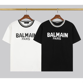 Balmai เสื้อยืด คอกลม แขนสั้น ผ้าฝ้าย พิมพ์ลาย แฟชั่นสําหรับผู้ชาย และผู้หญิง