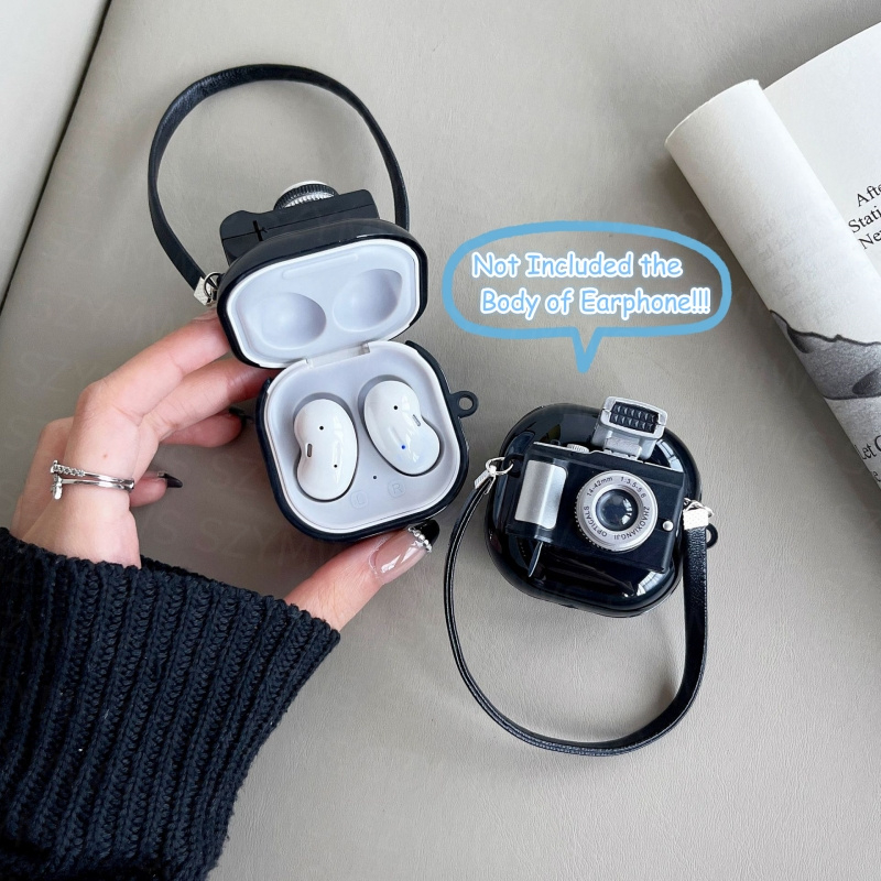 Samsung Galaxy Buds FE/Buds Core/Buds 2/Buds 2 Pro/Buds Live/Buds Pro Case กล้องการ์ตูนกันกระแทกหูฟั