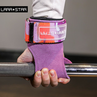 Larastar Deadlift สายรัดข้อมือ หนังวัว แนวนอน ลายหัวใจ สําหรับผู้หญิง