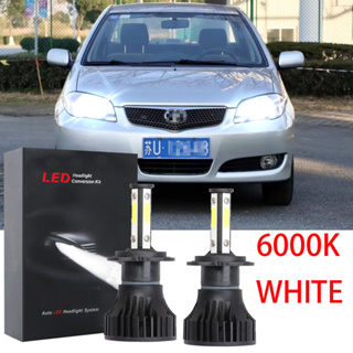 ชุดหลอดไฟฮาโลเจน LED X15 6000K สีขาว แบบเปลี่ยน สําหรับ Toyota Vios NCP42 2003 2004 2005 2006 2007 1 คู่